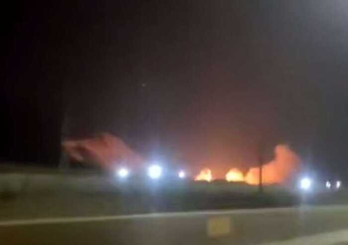 З’явилось відео пожежі на іранському військовому об’єкті після удару Ізраїлю